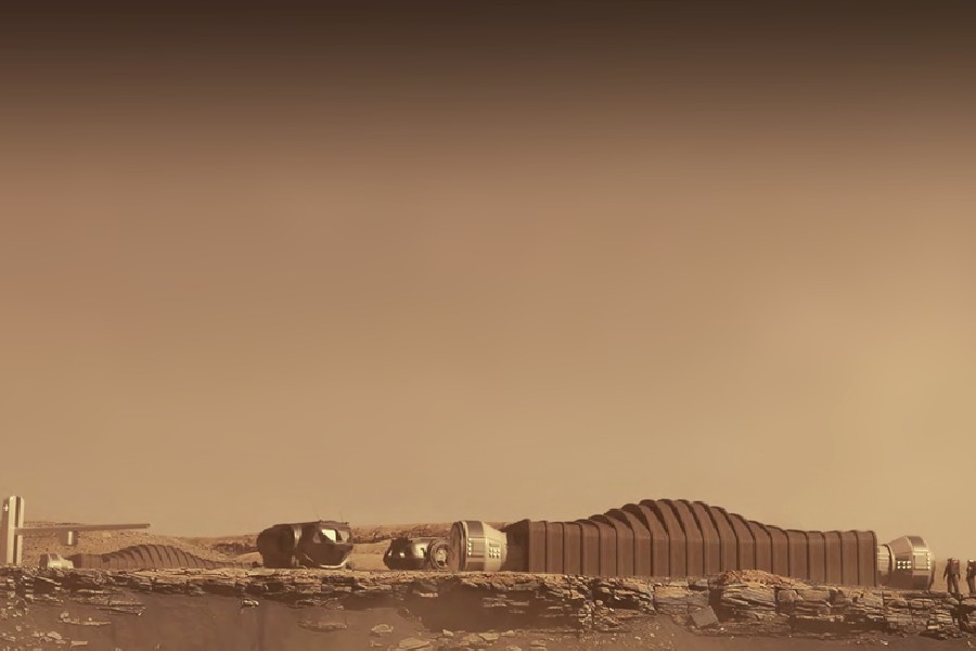 Simulated Mars surface habitat 3D printed for test missions